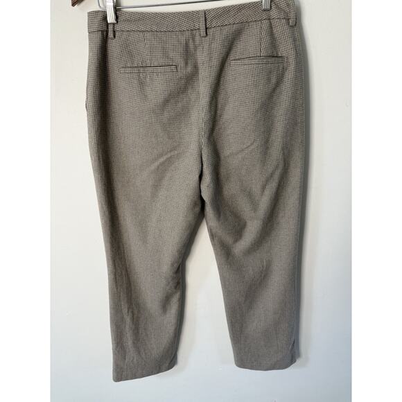 LL Bean Women Pants Size 12 Classic Fit Straight Leg Herringbone Lined Tweed - Picture 2 of 12